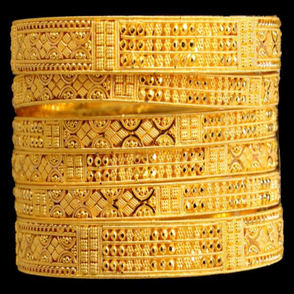 22k Gold Bangle Set (S)